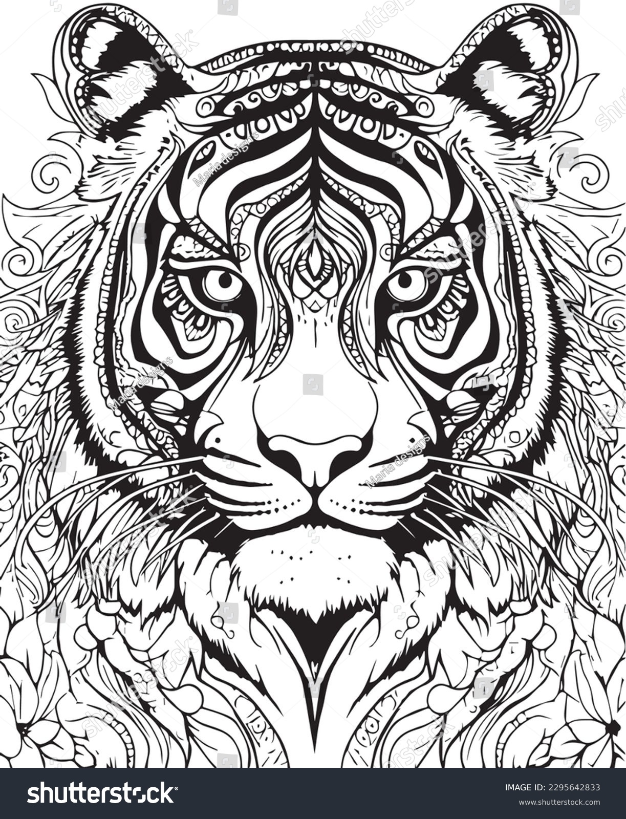 colouring pages of tiger