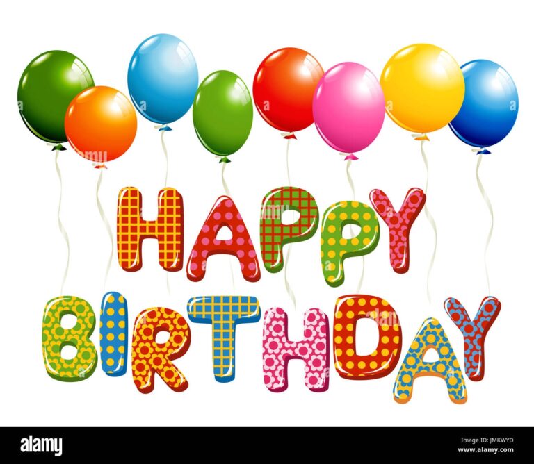 Happy Birthday Letters Cut Out Stock Images Pictures Alamy