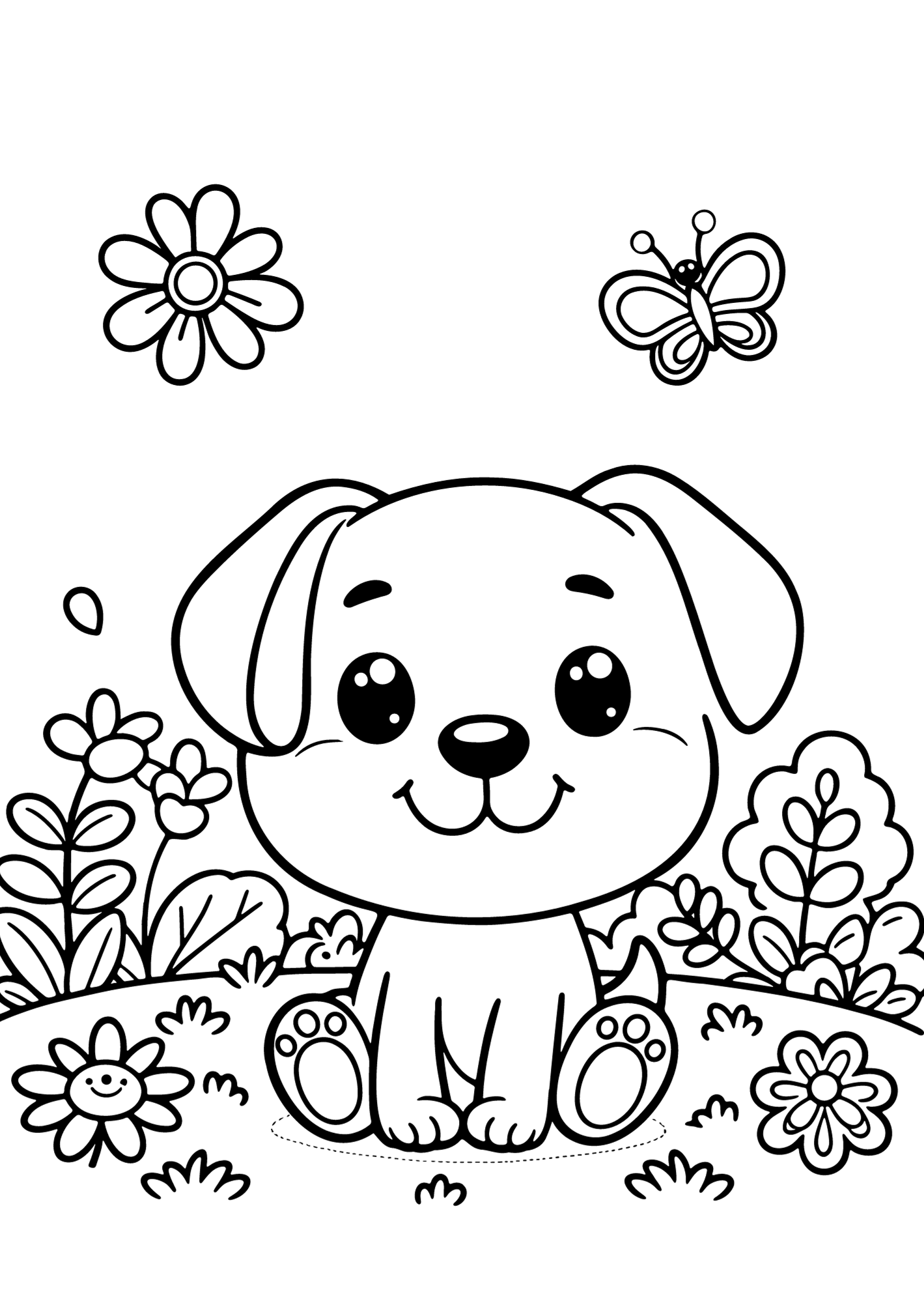 free puppy coloring pages