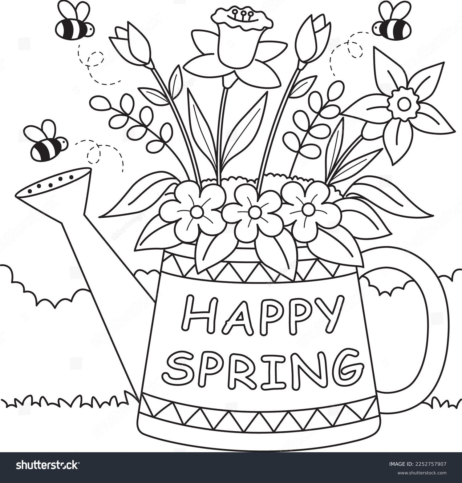 Happy Spring Break Spring Coloring Sheets Free Printable 179 Thousand Coloring Pages Spring Royalty Free Images Stock
