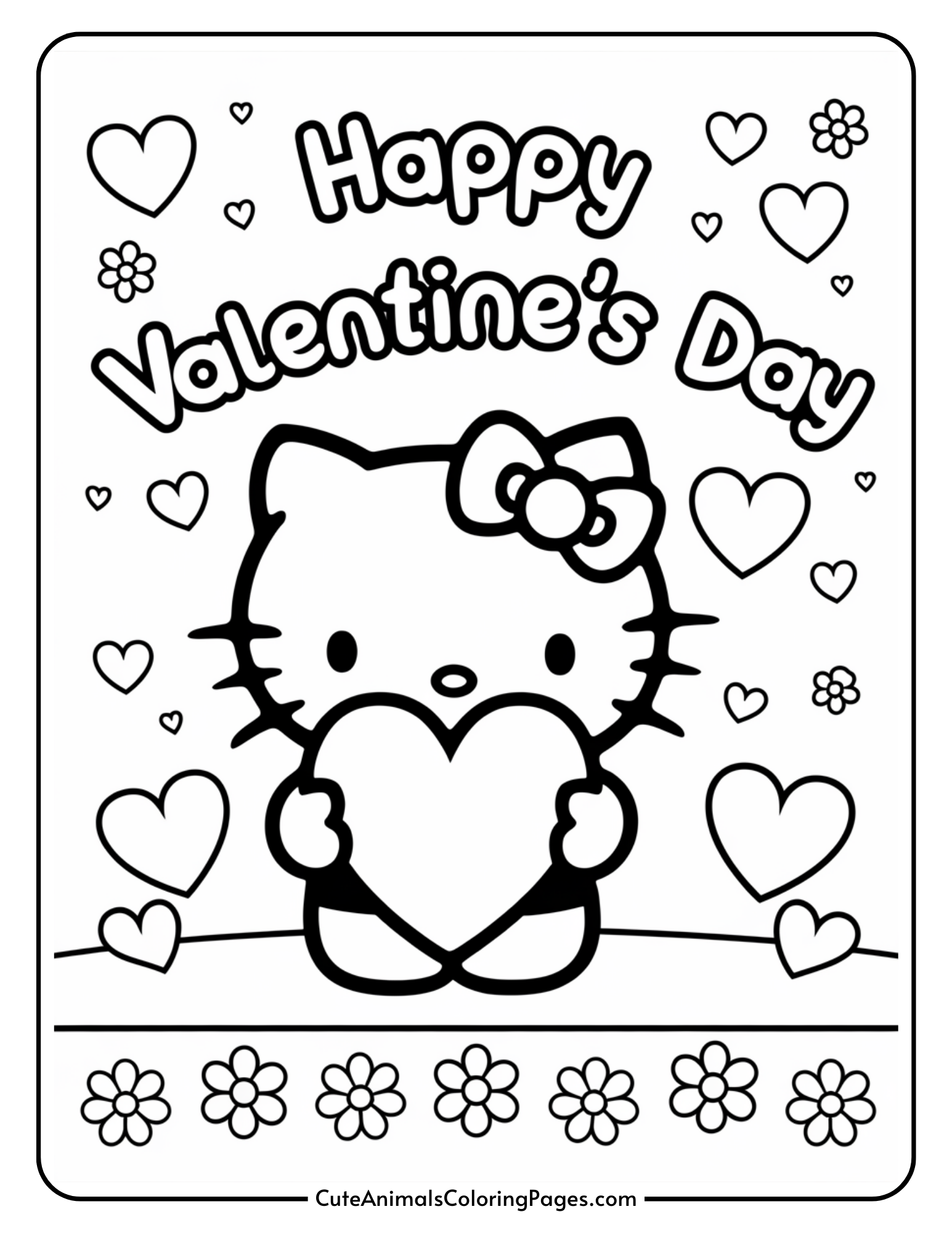 happy valentines coloring pages