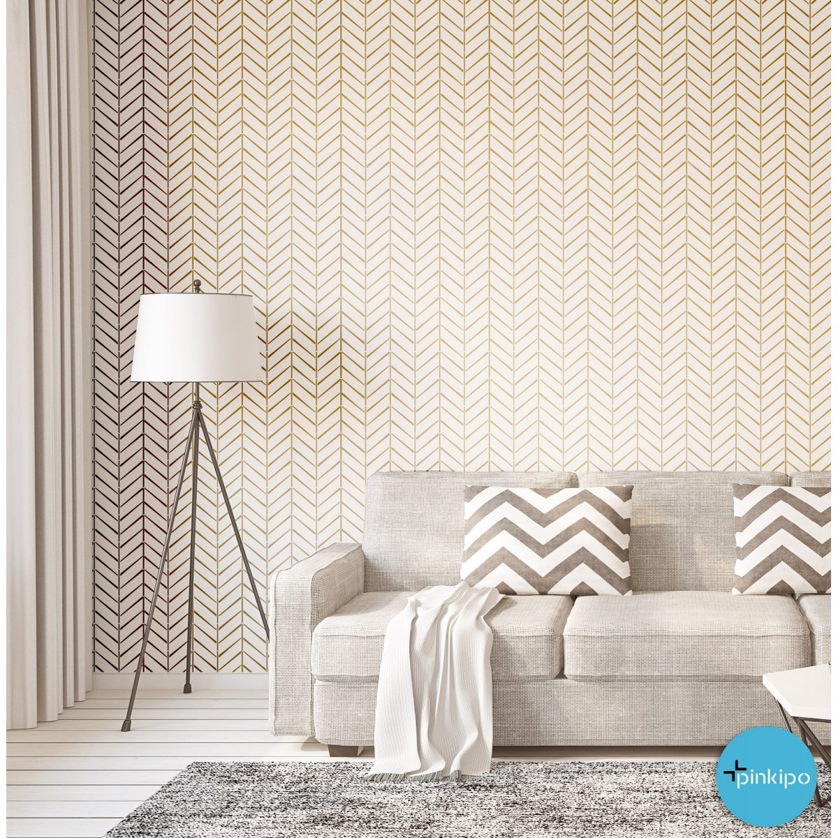 HERRINGBONE Vintage Reusable Allover Large Wall Stencils HERRINGBONE Vintage Reusable Allover Large Wall Stencils