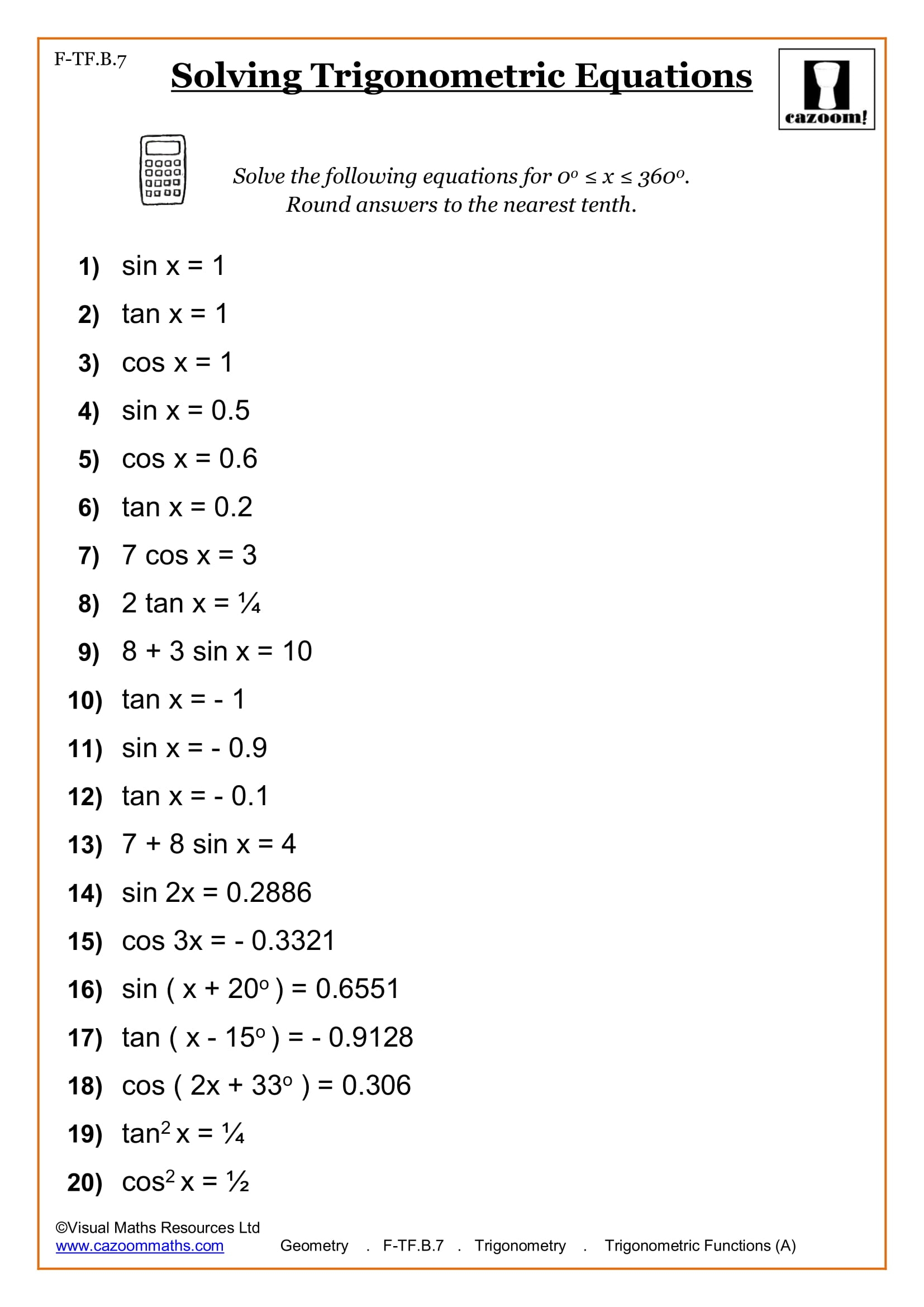 High School Math Worksheets Math Worksheets PDF Cazoom Math High School Math Worksheets Math Worksheets PDF Cazoom Math