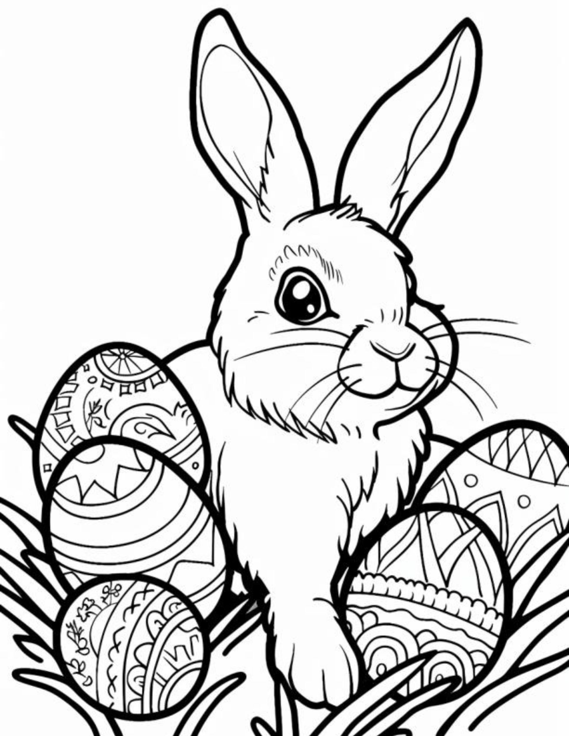coloring pages rabbit