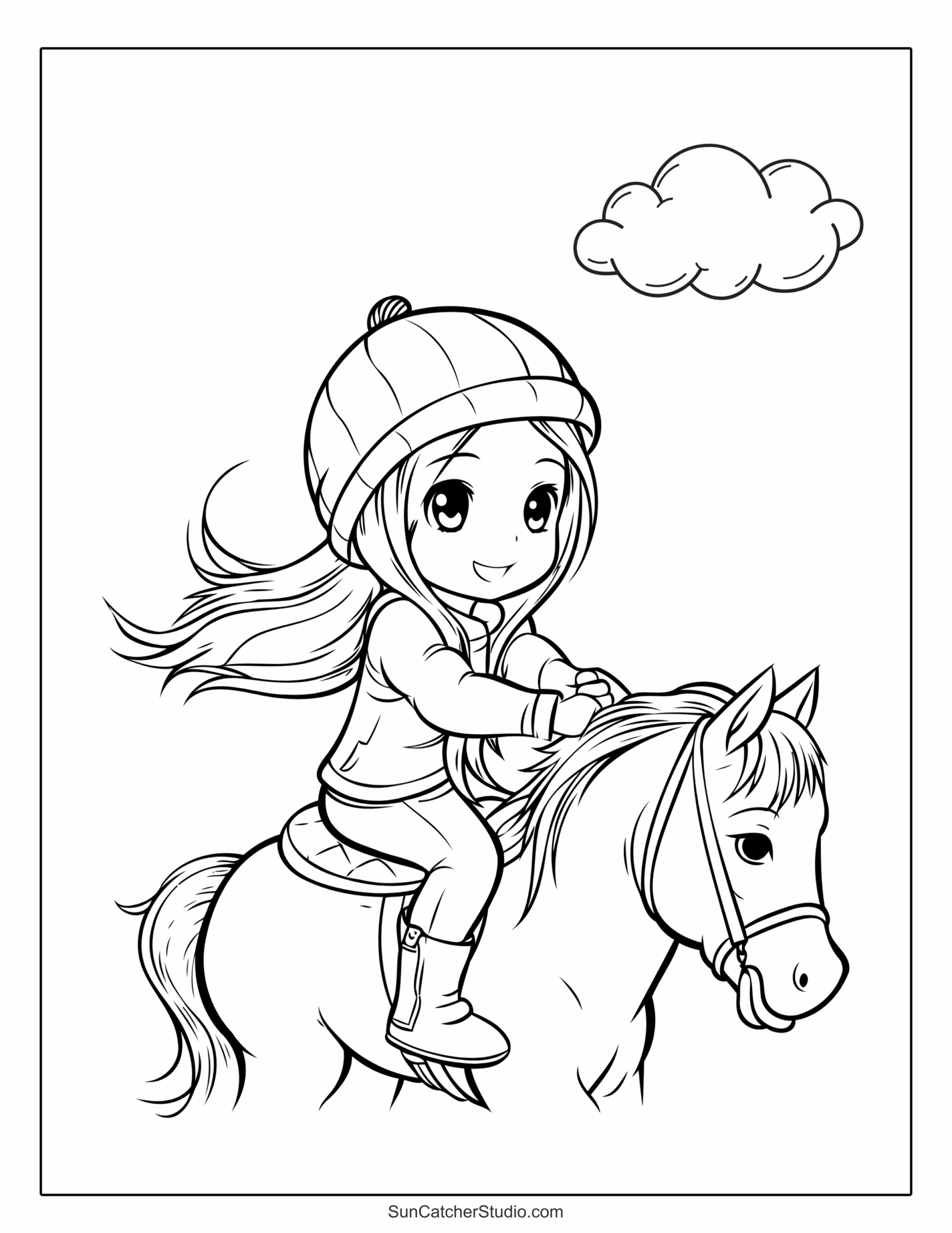 horse colouring pictures printable