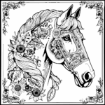 Horses Coloring Pages Free Printable Horse Coloring Sheets