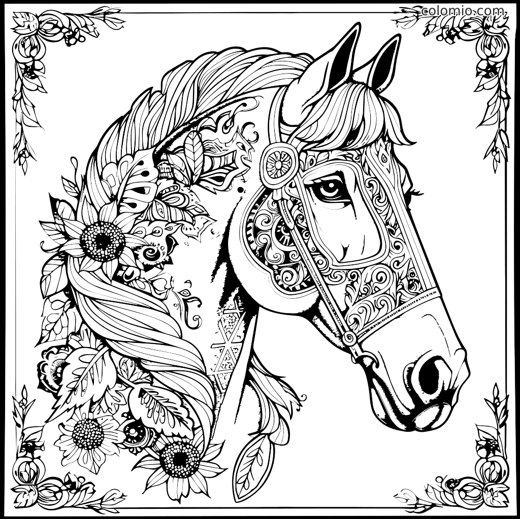 printable horse colouring pages