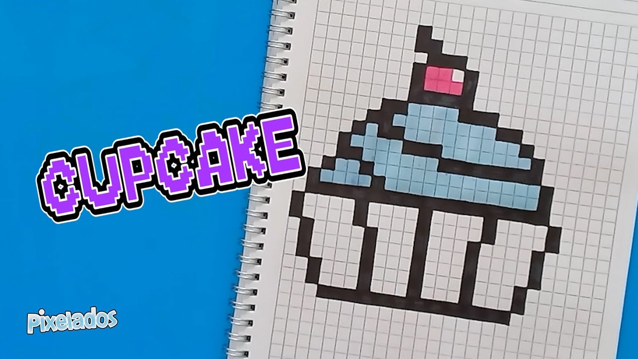 HOW TO DRAW A CUPCAKE OR CAKE IN PIXEL ART STEP BY STEP PIXELADOS YouTube