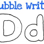 How To Draw Bubble Writing Real Easy Letter D YouTube