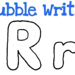 How To Draw Bubble Writing Real Easy Letter R YouTube