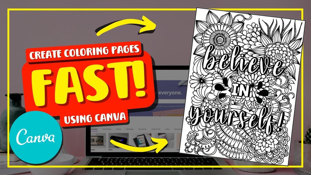 How To Make Coloring Book Pages In Canva The EASY WAY YouTube