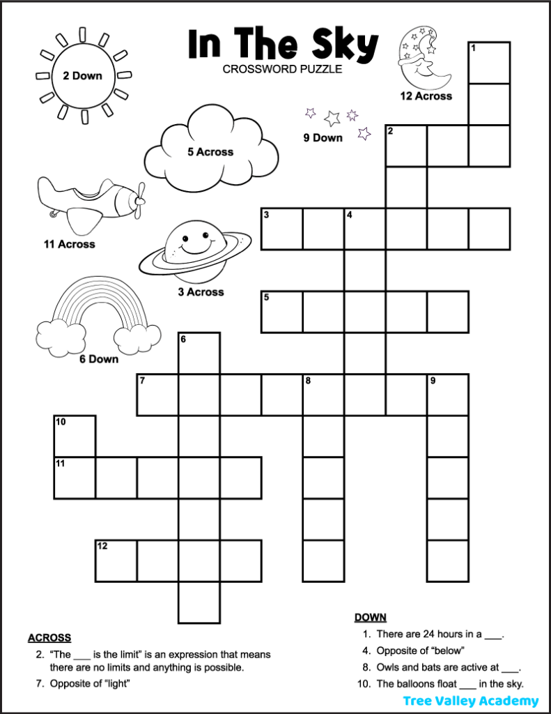 easy printable crossword puzzles