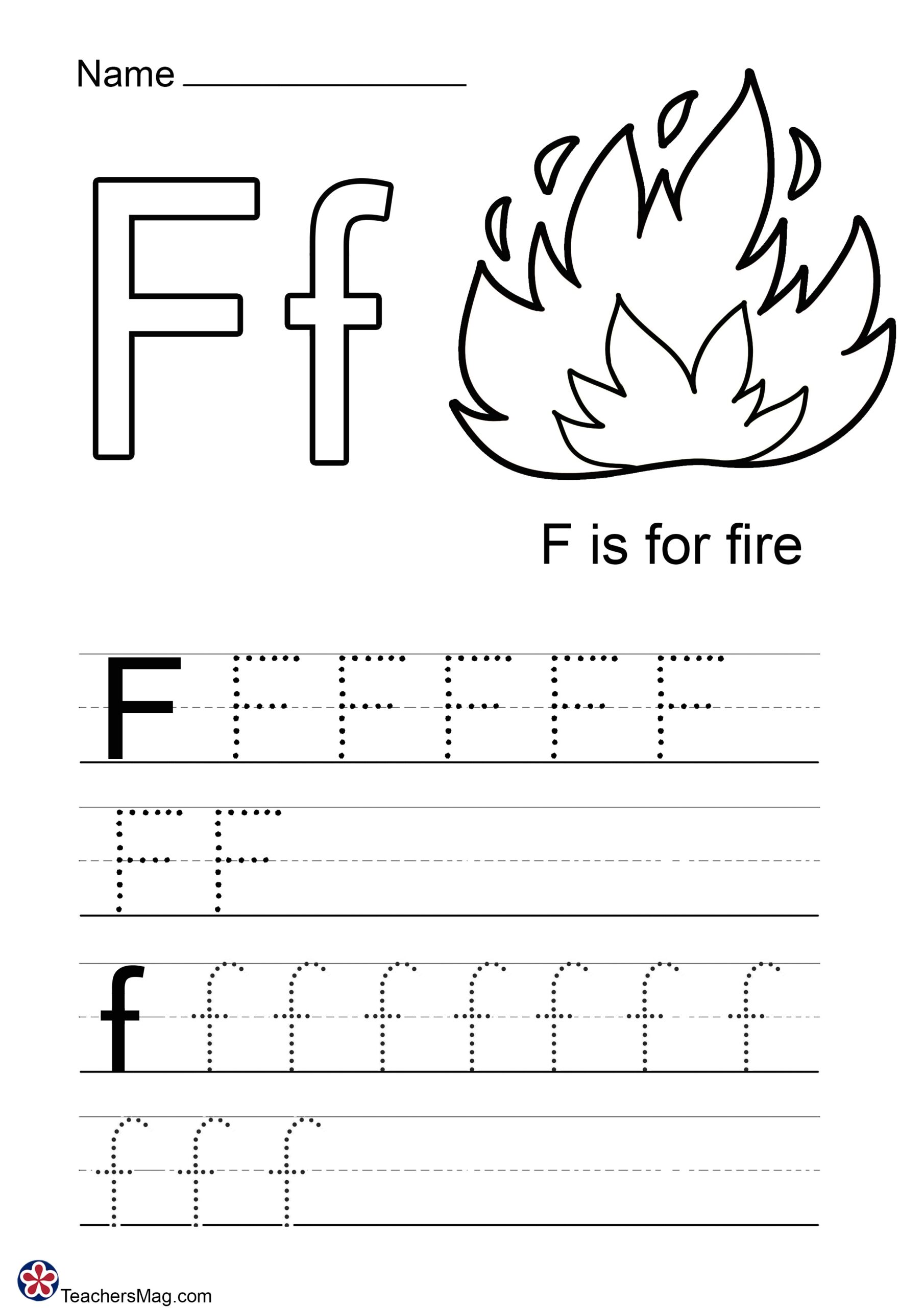 letter f coloring page
