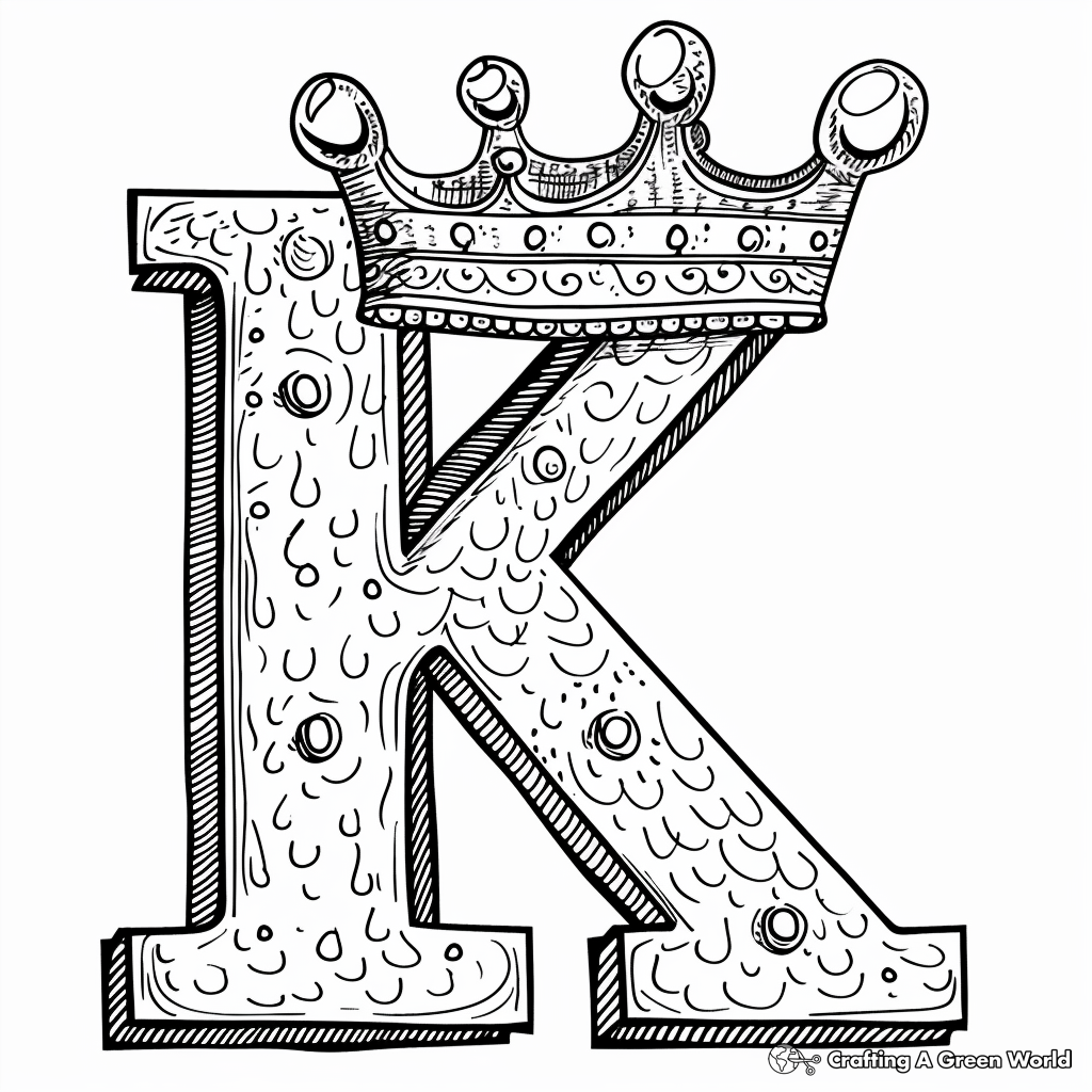 letter k coloring page