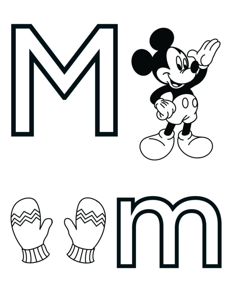 Letter M Alphabet Coloring Page Worksheet By Knox Worksheets TPT