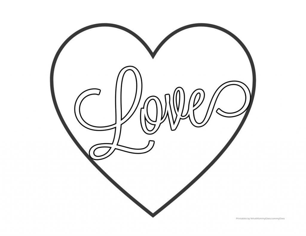 coloring pages on love