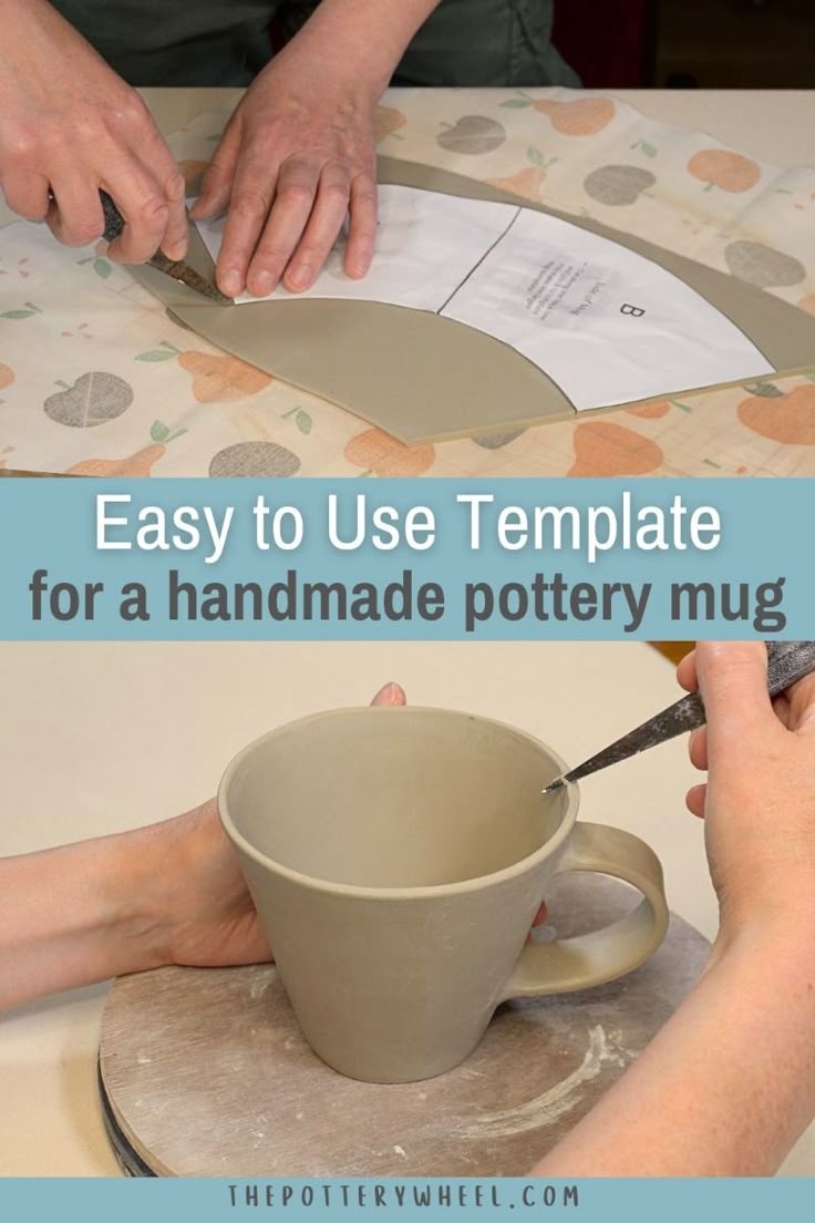 Making A Hand Made Mug With A Printable Pottery Template