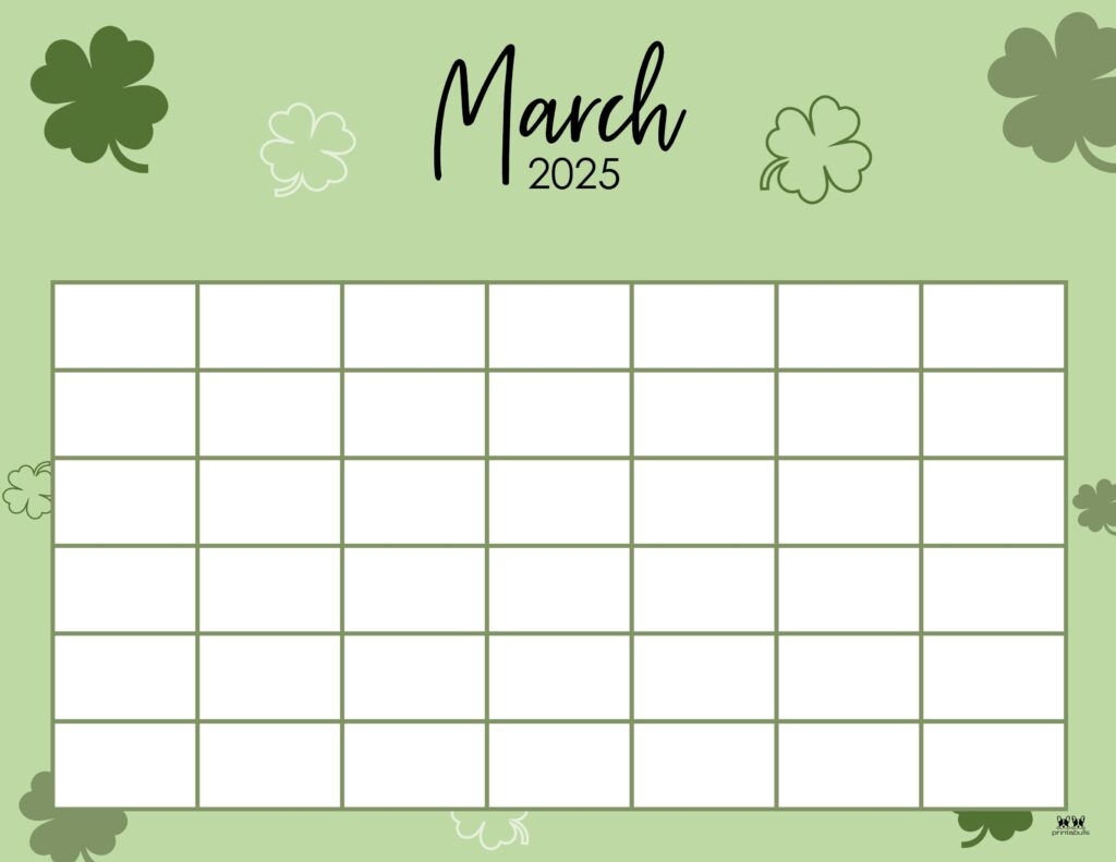 March 2025 Calendars 107 FREE Printables Printabulls