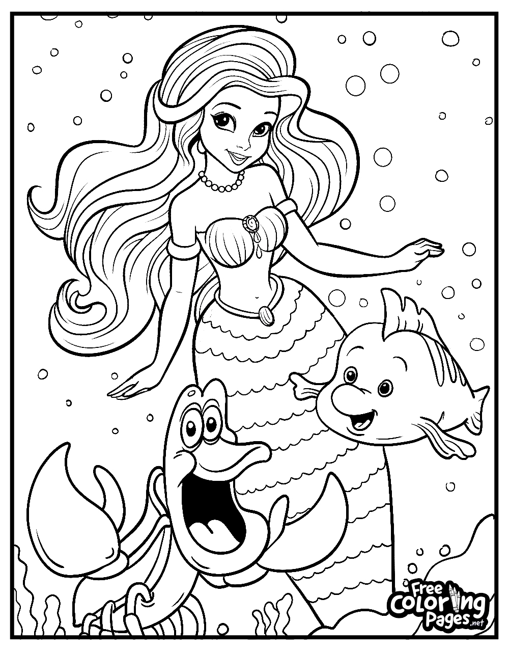 printable mermaid coloring pages