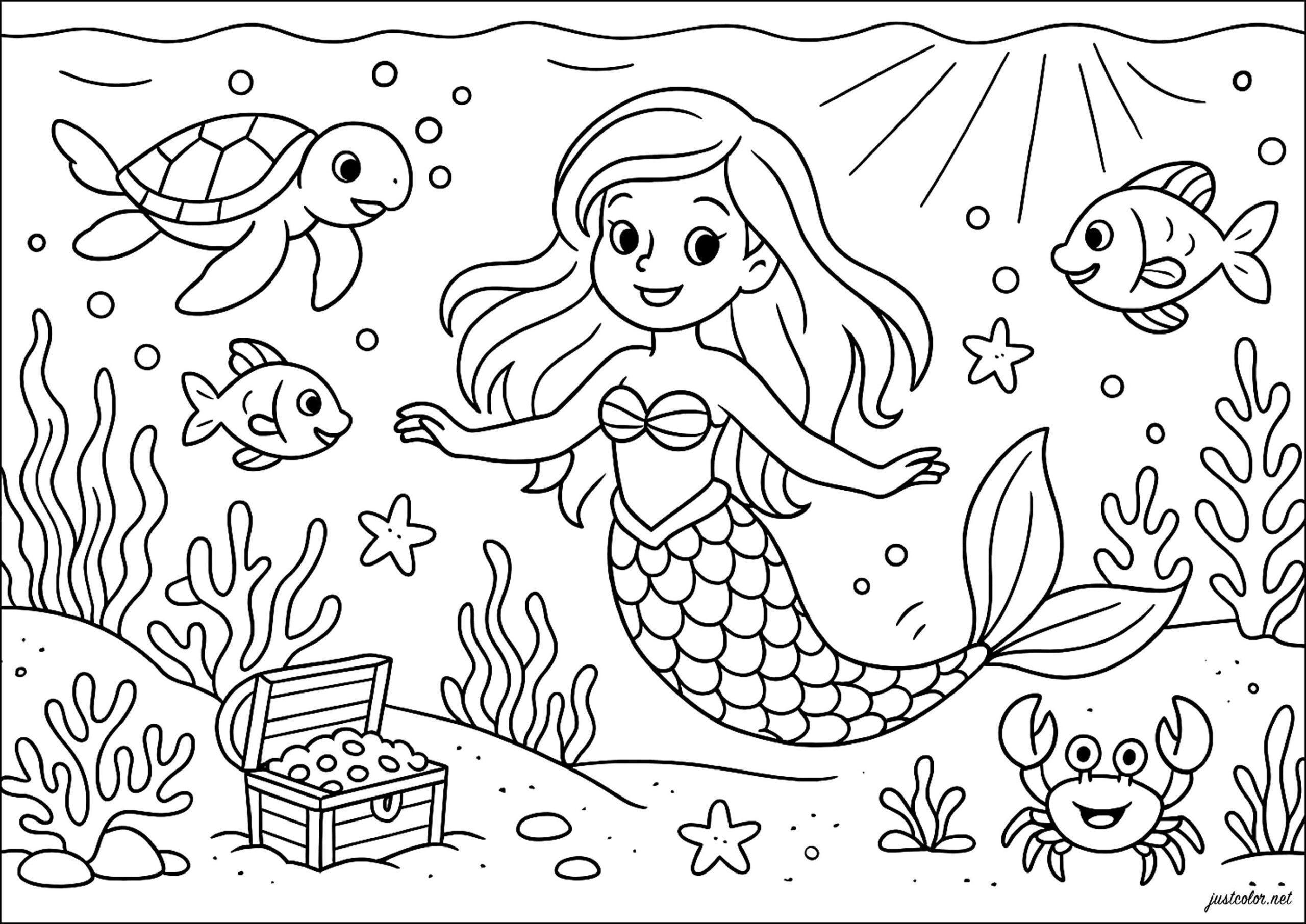mermaid coloring pages printable mermaid coloring pages printable