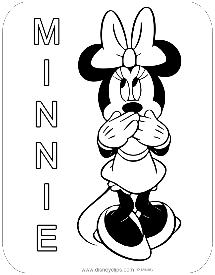 free coloring pages minnie mouse