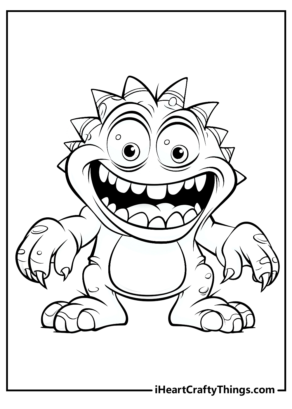 monster colouring in pages