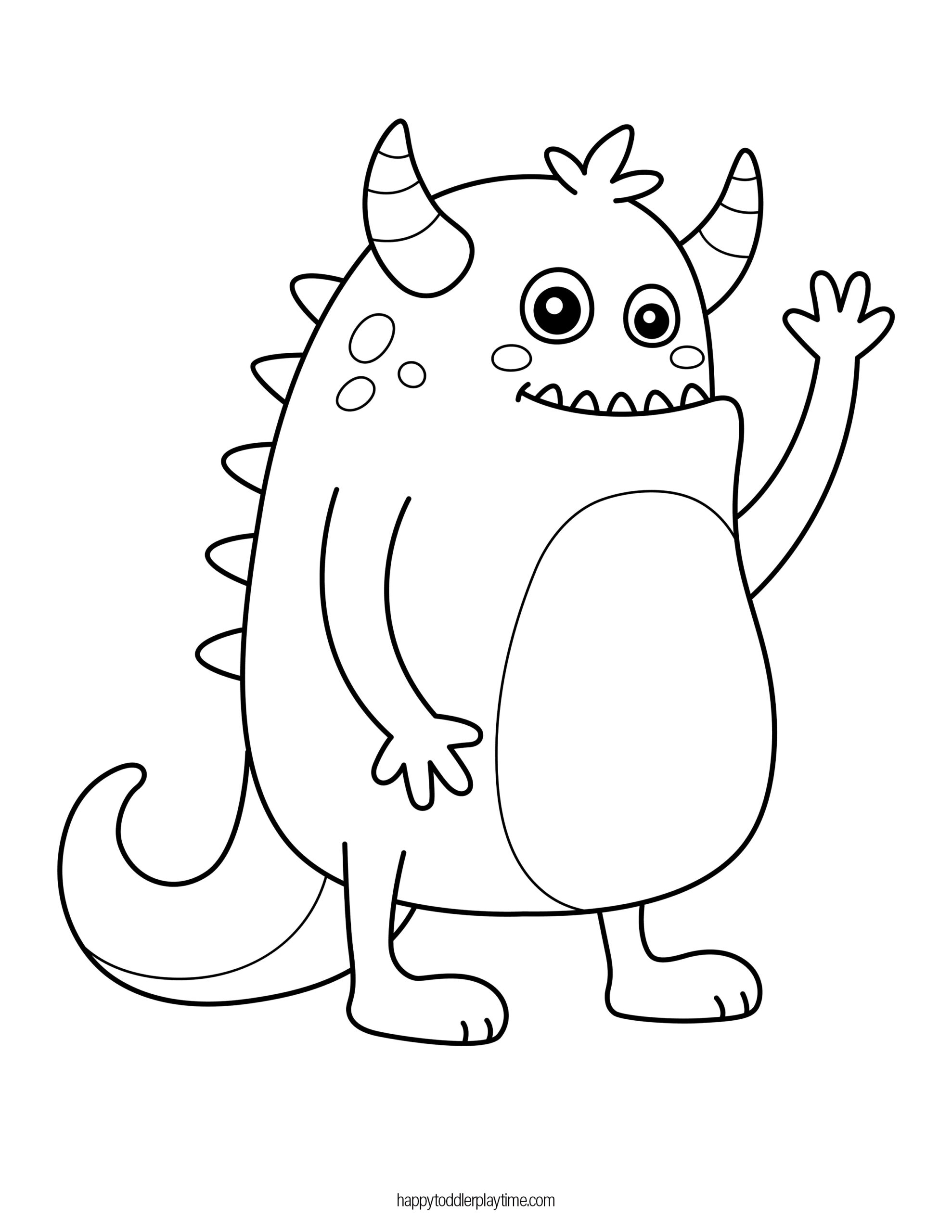 Monster Coloring Pages For Kids Happy Toddler Playtime