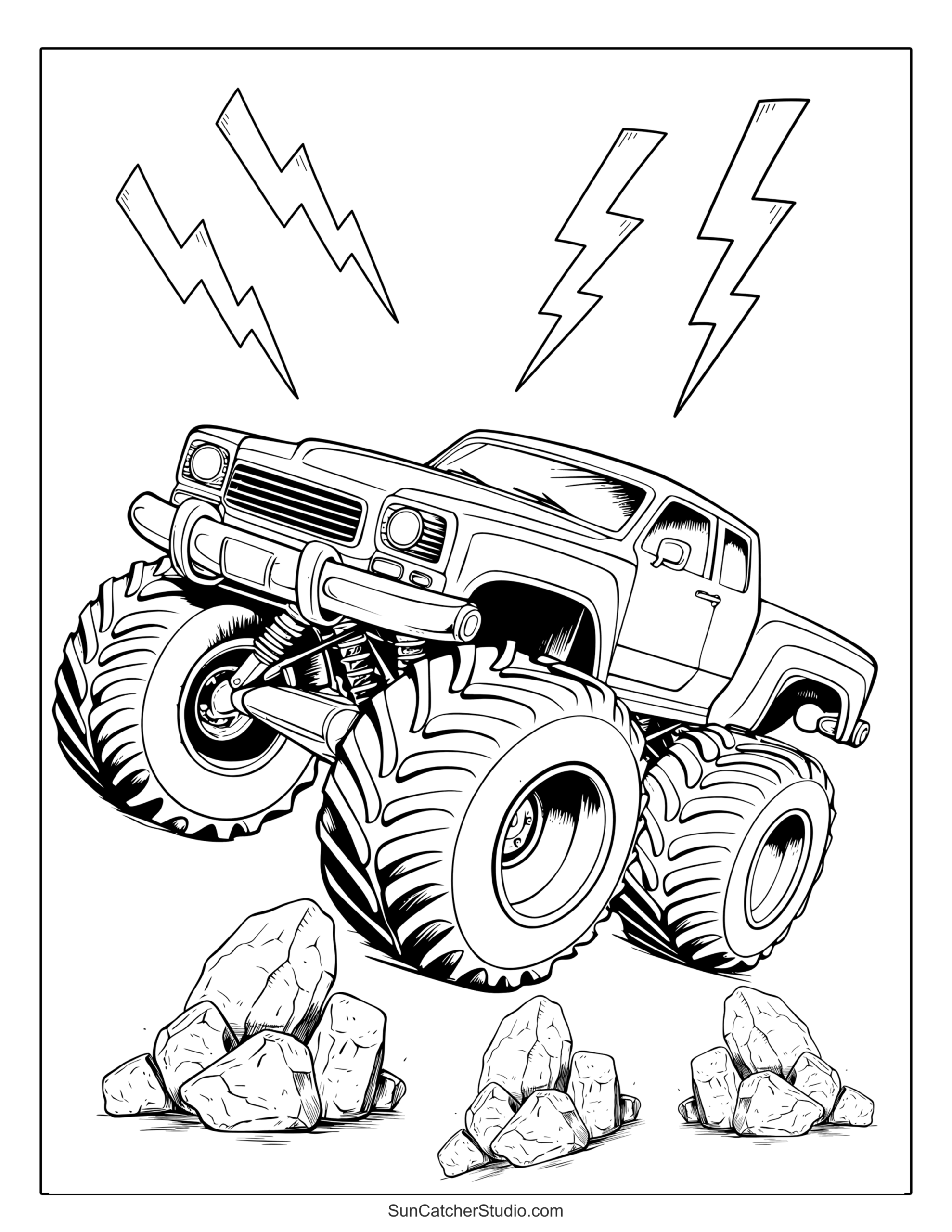 Monster Truck Coloring Pages And Coloring Sheets Free Printables Monograms Design Tools Patterns DIY Projects