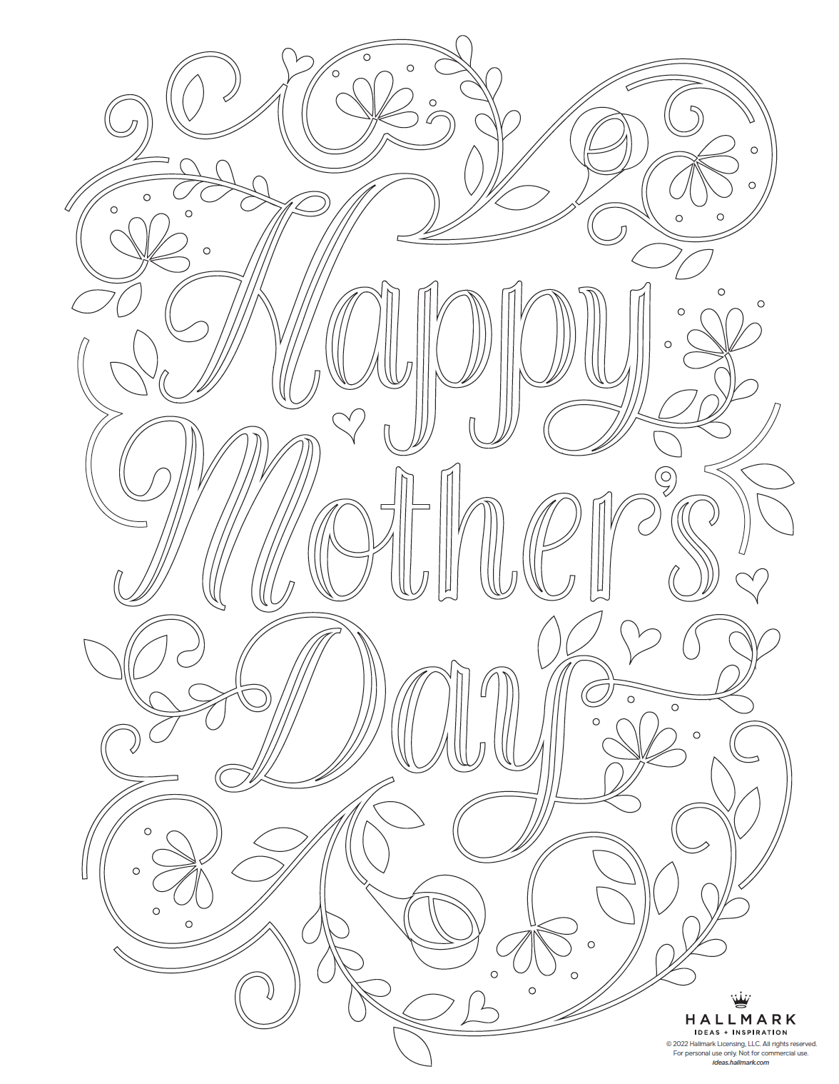 mothers day coloring pages