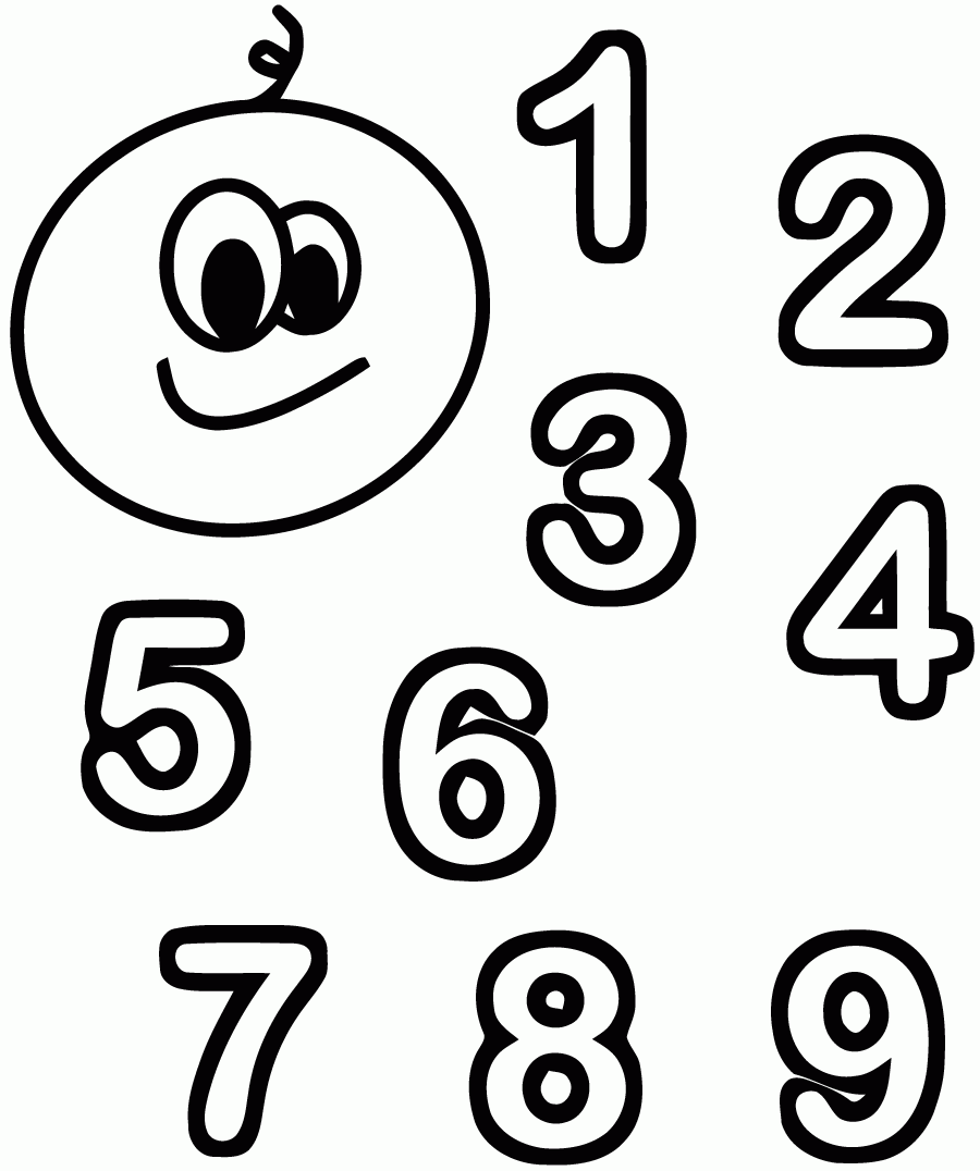 numbers coloring pages