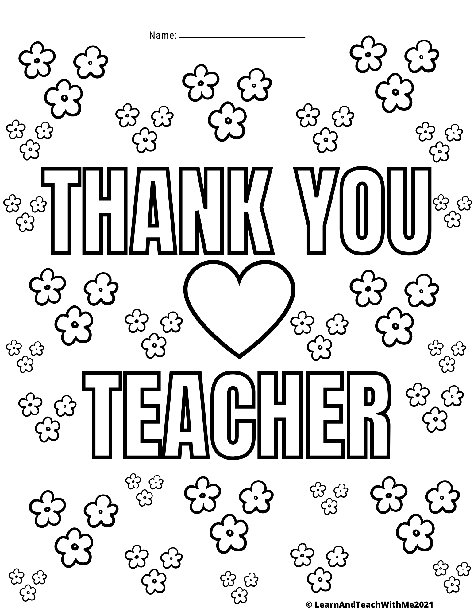 Parents And Teachers Appreciation Thank You Coloring Pages Made By Teachers