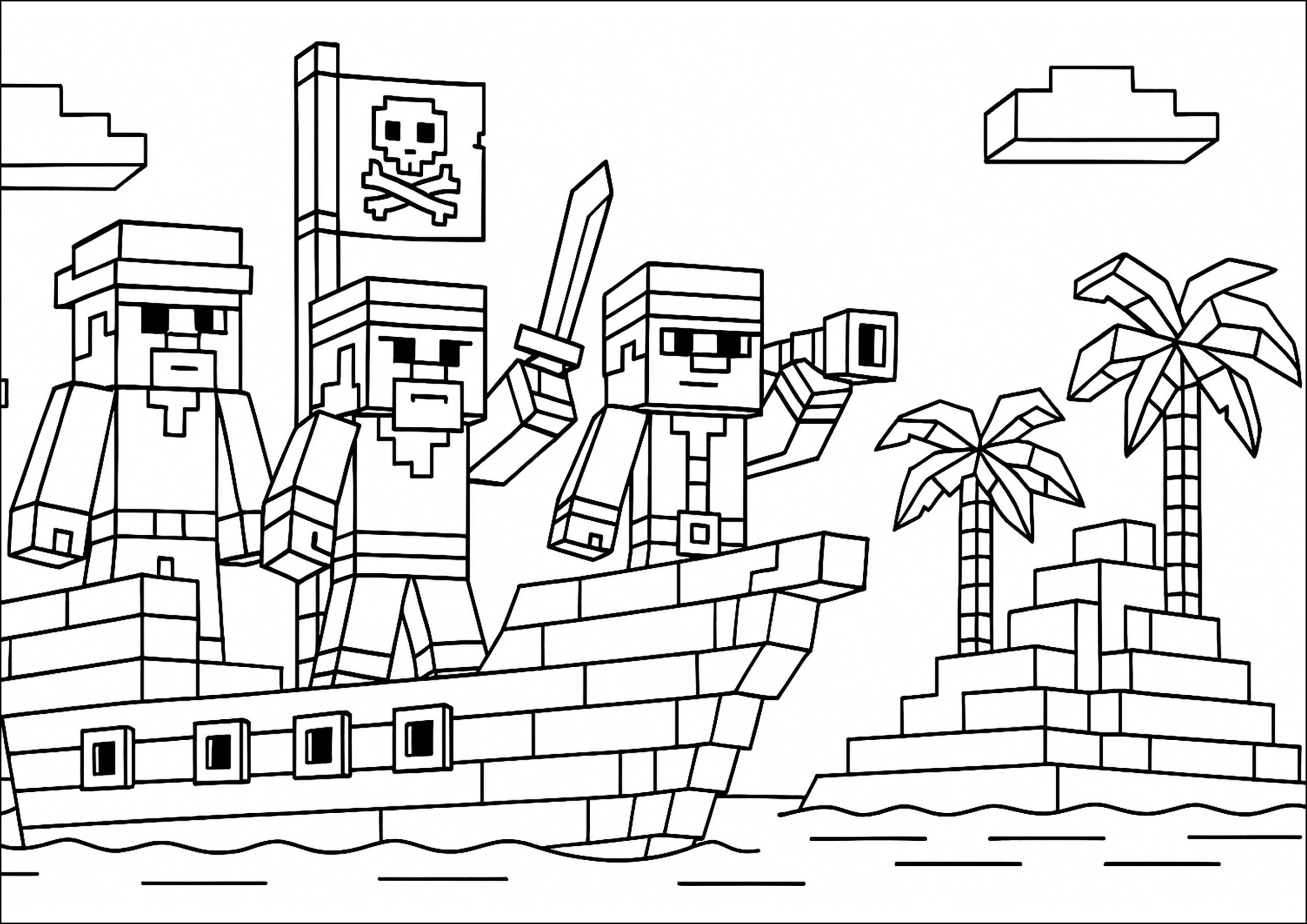 minecraft printable coloring pages