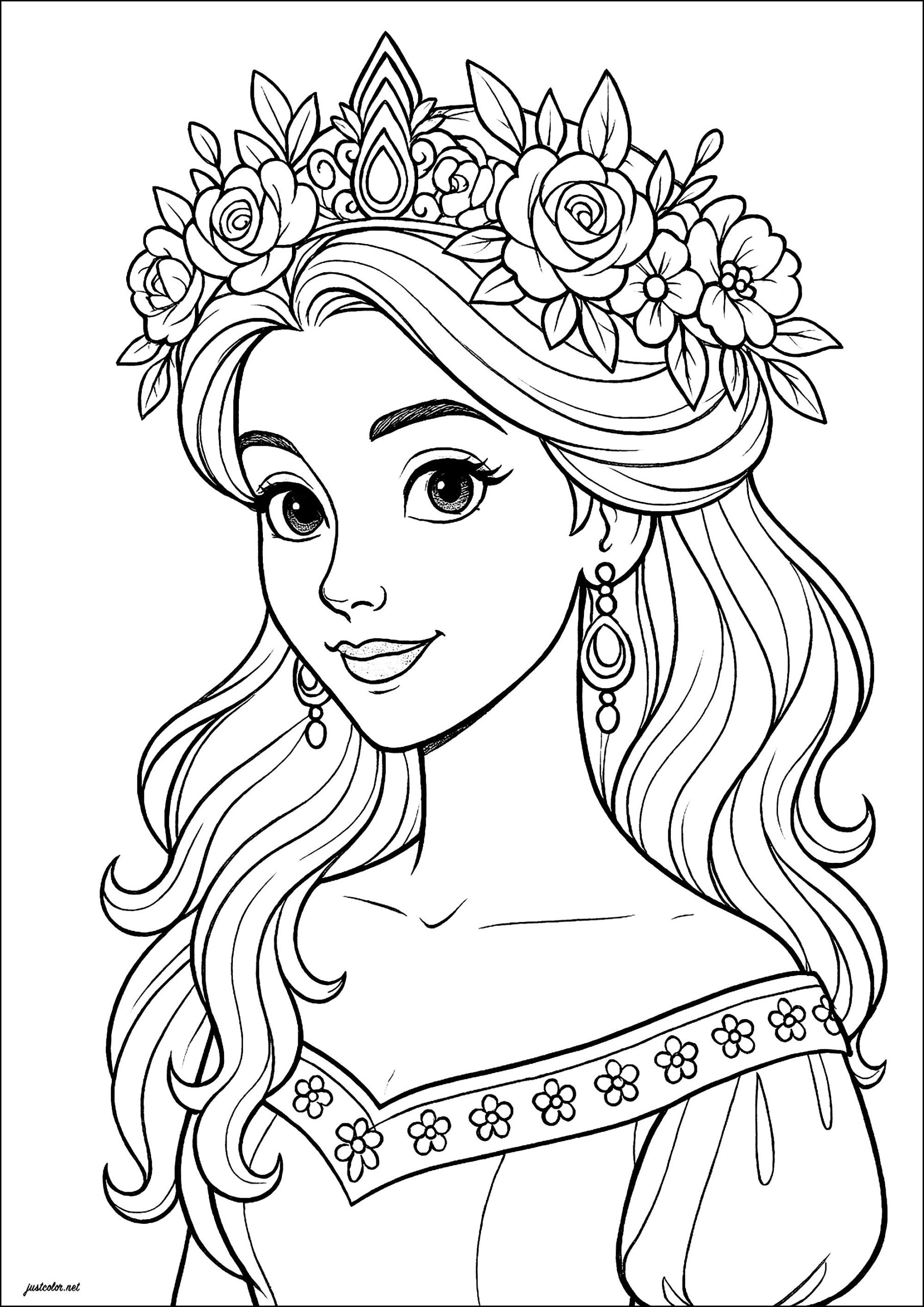 disney princesses coloring pages printable