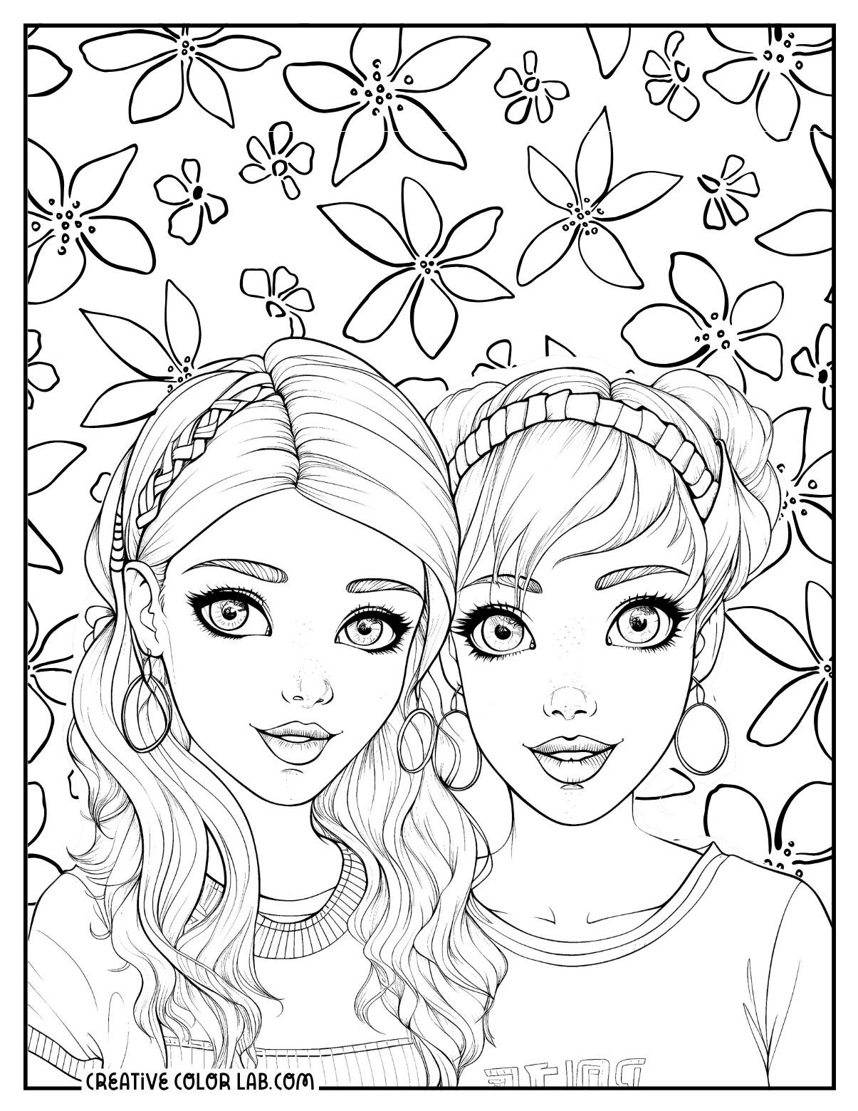 best friends forever coloring pages