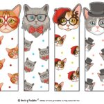 Printable Cat Bookmarks Printable Party Favors