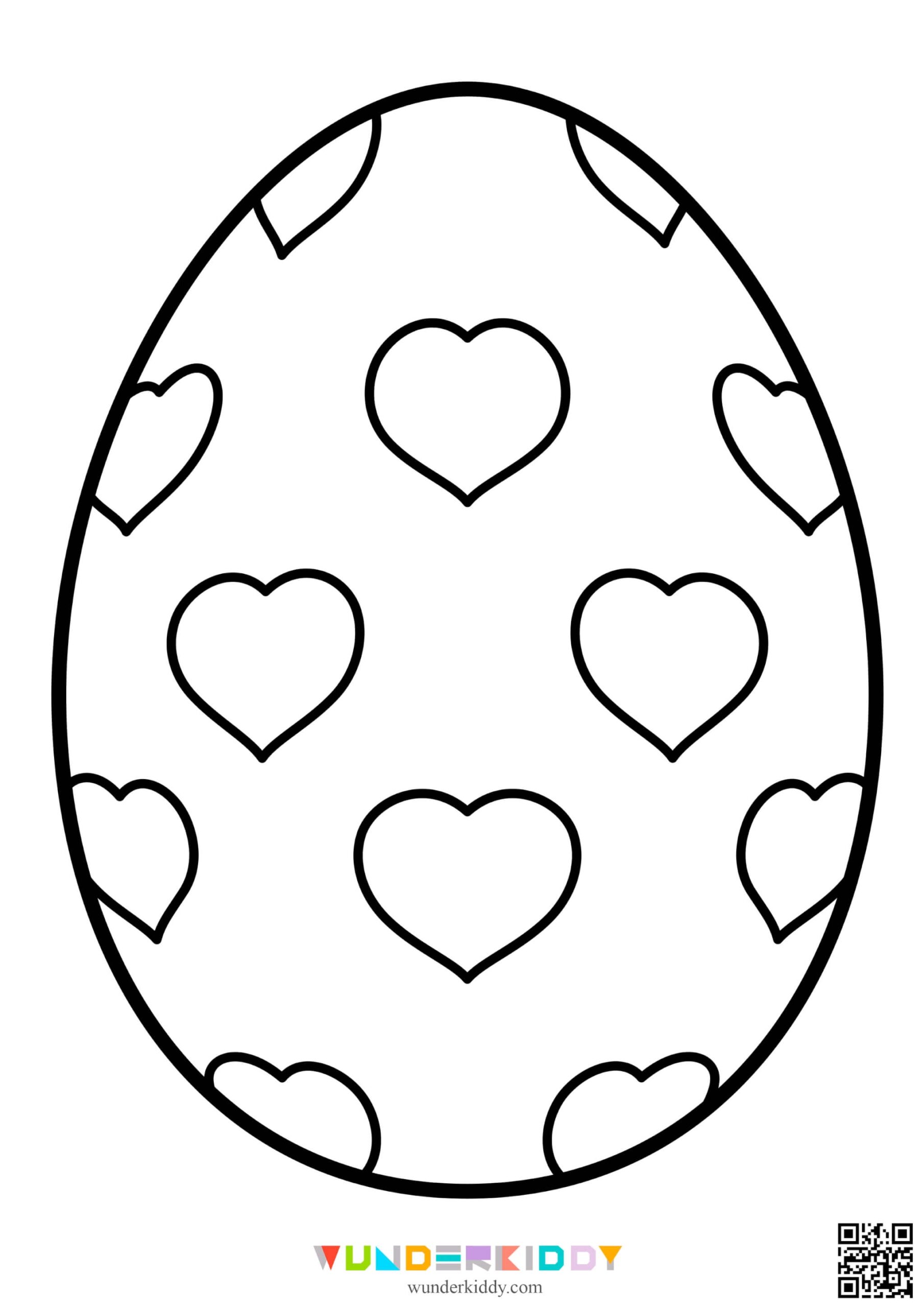 Printable Easter Egg Template And Colouring Page PDF