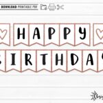 Printable Happy Birthday Banner INSTANT DOWNLOAD DIY Rose Gold Bday Party Decor Etsy