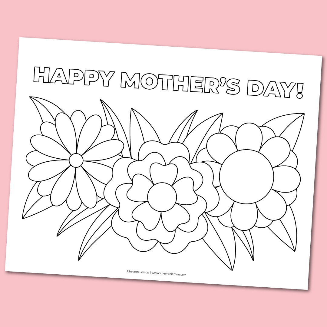 happy mothers day coloring page
