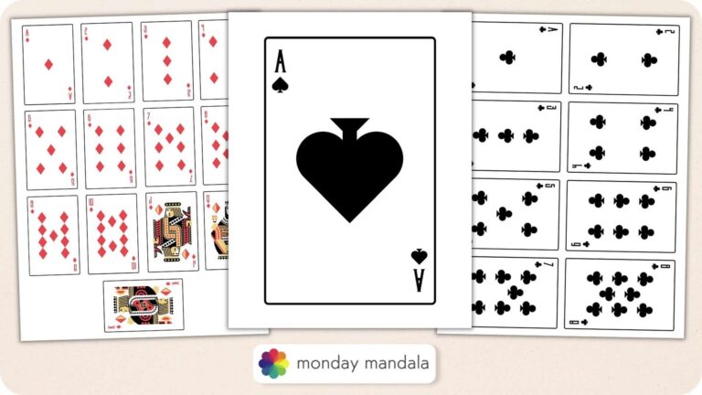 Printable Playing Cards Free PDF Sheets In 3 Sizes 