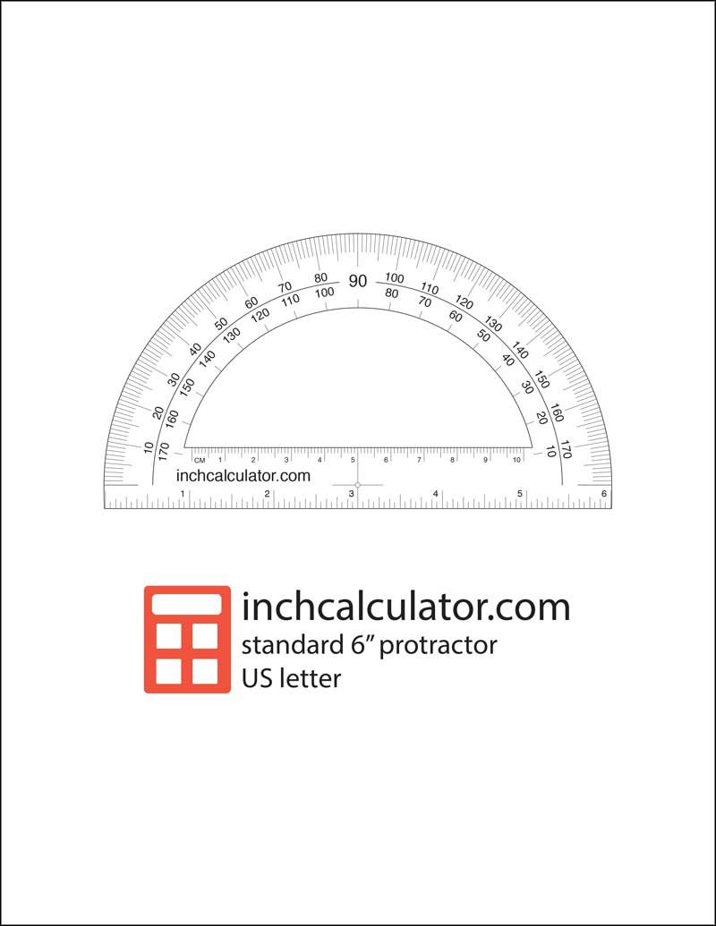 Printable Protractor Inch Calculator Printable Protractor Inch Calculator