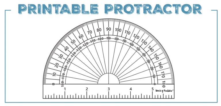 Printable Protractor World Of Printables