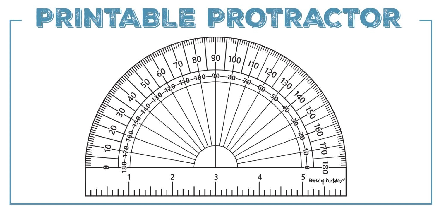 Printable Protractor World Of Printables Printable Protractor World Of Printables