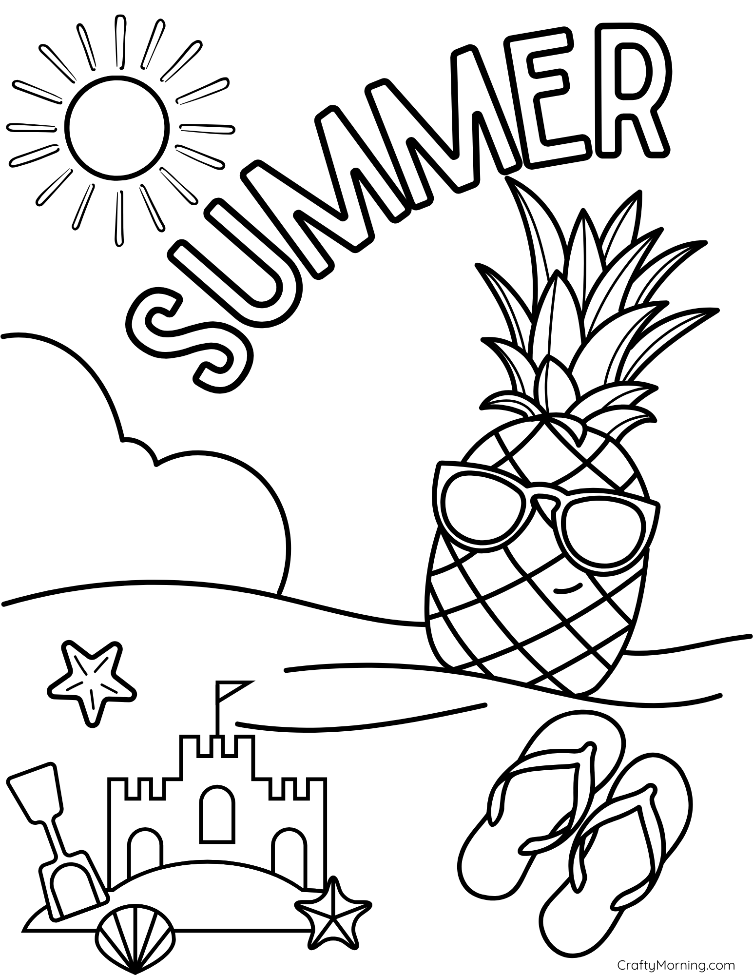 summer printable coloring pages