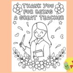 Printable Teacher Appreciation Coloring Pages Appreciation Thank You Coloring Pages Kids Coloring Page School Education Activity Sheets Etsy