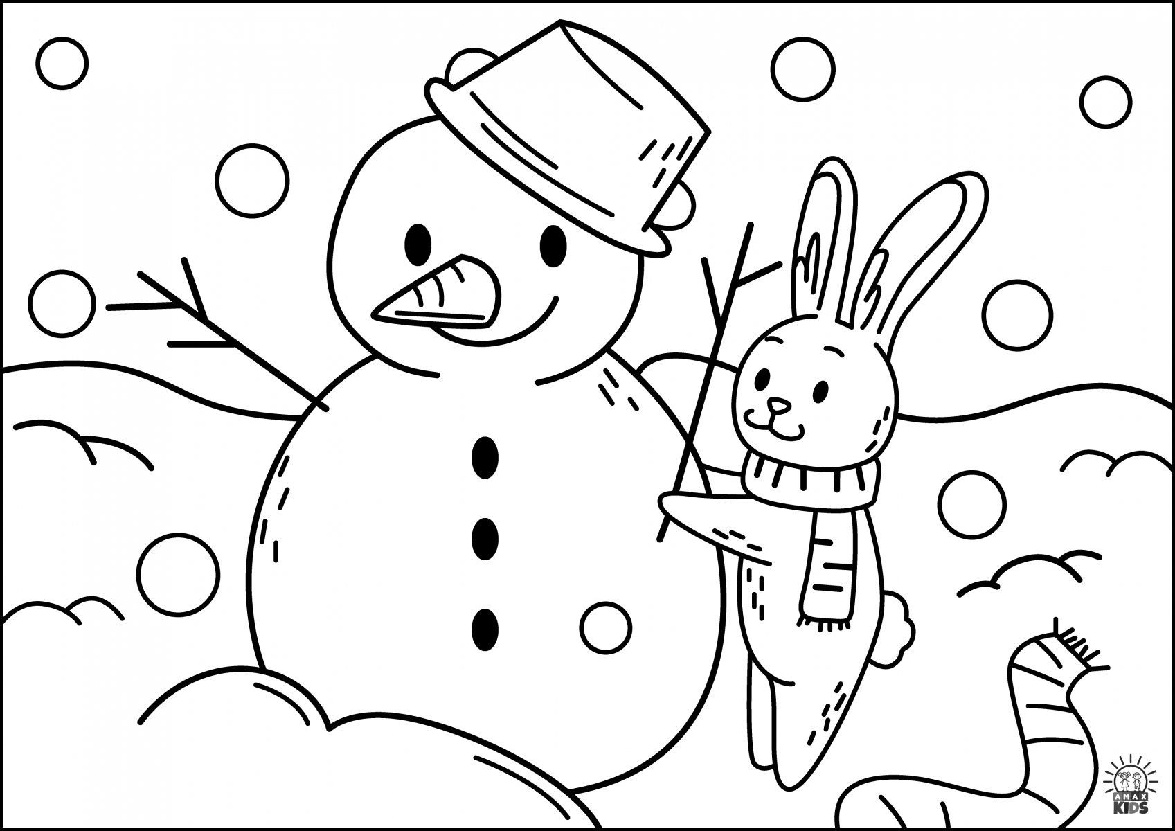 Printable Winter Coloring Pages For Kids Amax Kids