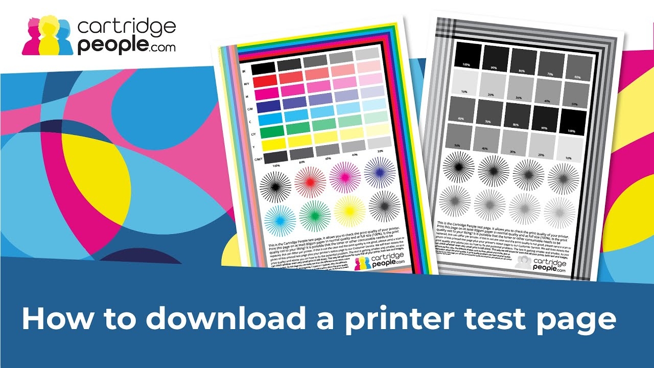 Printer Test Page Printable Colour Or Black White Template