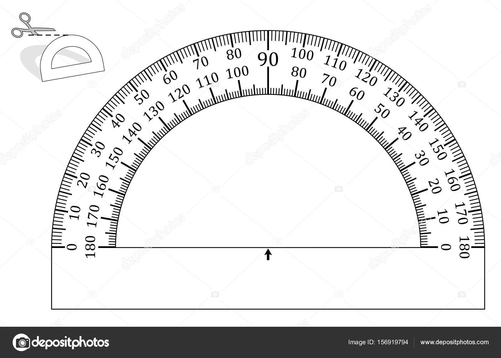 Protractor Template Paper Model Stock Vector By Furian 156919794 Protractor Template Paper Model Stock Vector By Furian 156919794