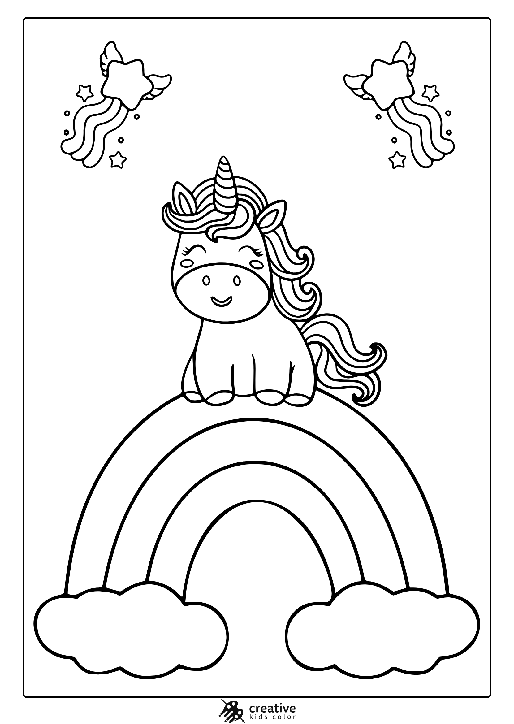 Rainbow Coloring Pages Free Printable PDFs 