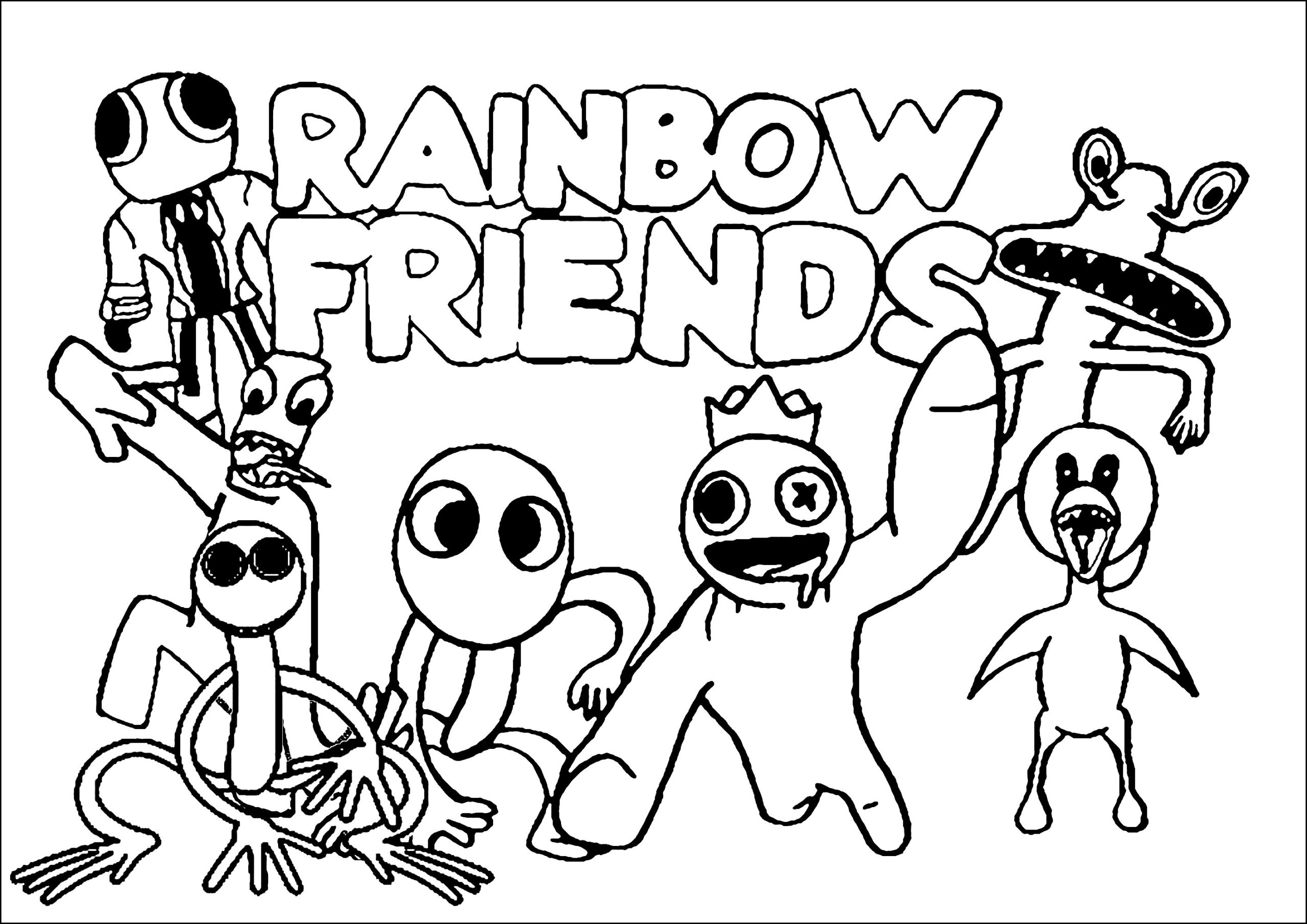 Rainbow Friends Characters To Color Rainbow Friends Coloring Pages Rainbow Friends Characters To Color Rainbow Friends Coloring Pages