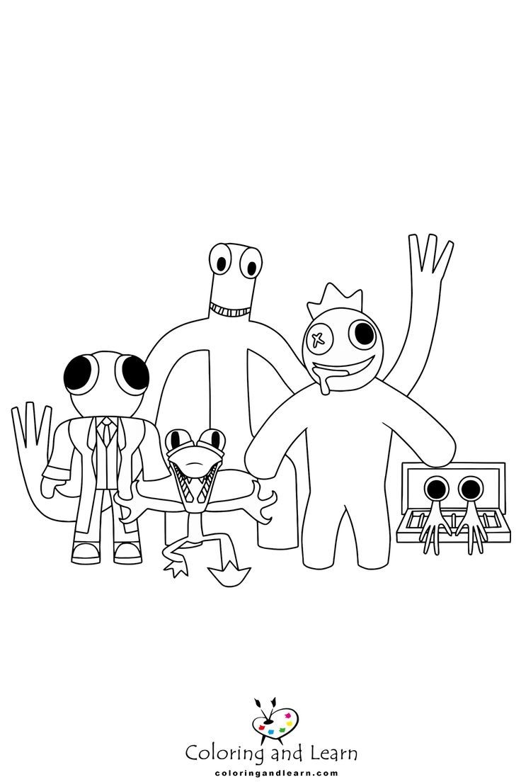 Rainbow Friends Coloring Pages FREE 2024 Rainbow Friends Coloring Pages FREE 2024